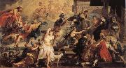 Peter Paul Rubens Henr IV himmelsfard and regeringsproklamationen Spain oil painting artist